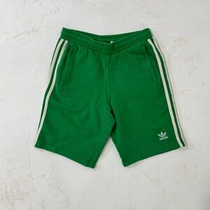 Adidas Originals Green 3-Stripes Sweat Shorts Men’s XS